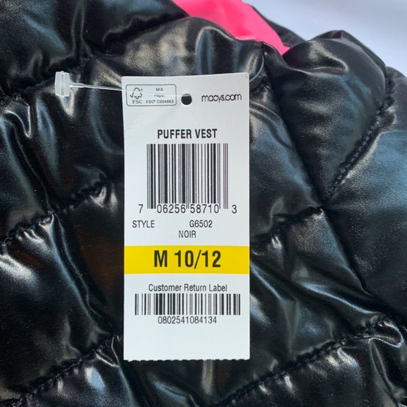 Slick Black quilted Puffer VEST NWT - Picture 3 of 7